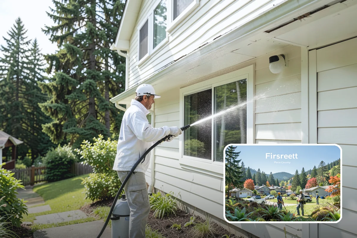 Move-In Exterior Cleaning in Fircrest, Pierce County, WA - Delivers a clean exterior for new owners from the first day