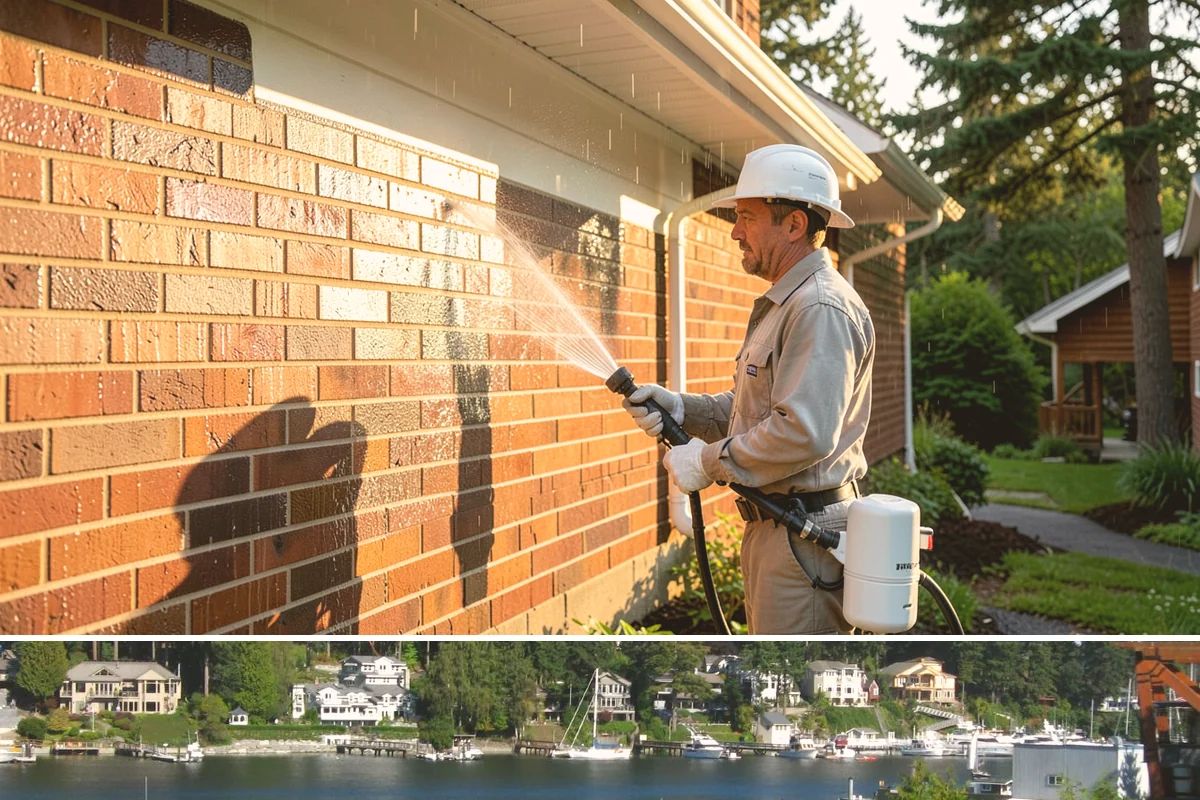 Move-In Exterior Cleaning in Gig Harbor, Pierce County, WA - Schedule around the closing or move date, ideally during a dry stretch so the home is clean before belongings arrive.