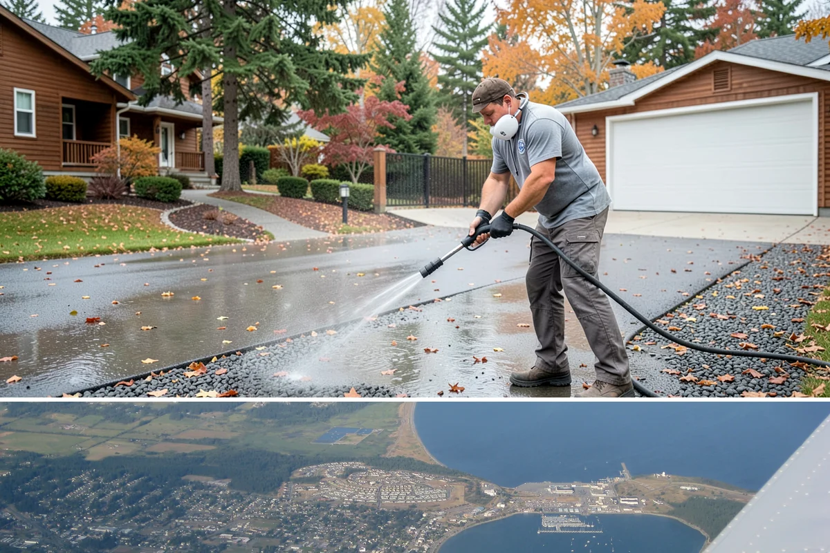 Move-In Exterior Cleaning in Oak Harbor, Island County, WA - Schedule around the closing or move date, ideally during a dry stretch so the home is clean before belongings arrive.