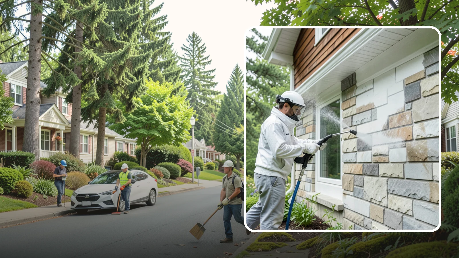 Natural Stone Cleaning in Beaux Arts Village, King County, WA - Clean natural stone features with pH-appropriate methods that respect the mineral makeup of each stone.