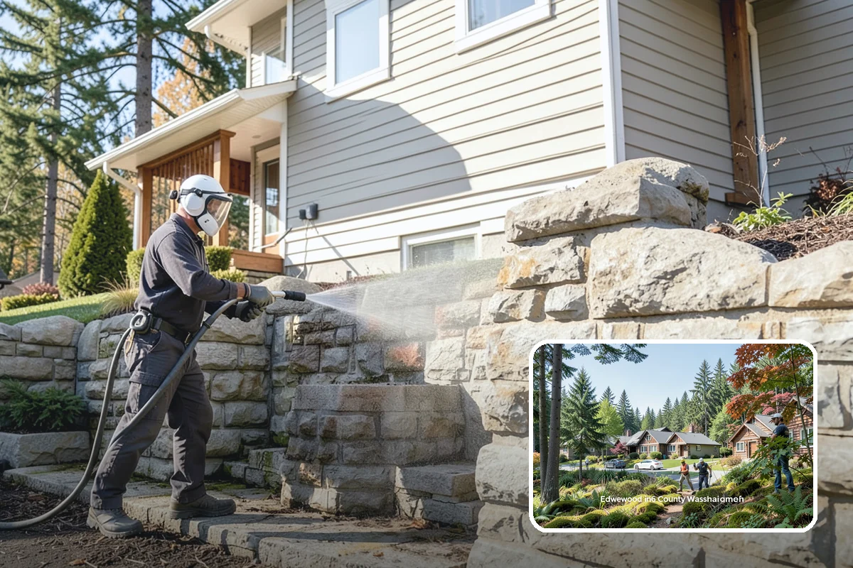 Natural Stone Cleaning in Edgewood, Pierce County, WA - Protects acid-sensitive stone with pH-correct chemistry