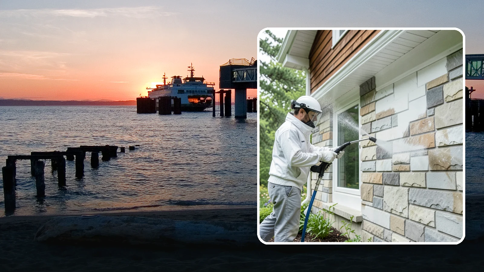 Natural Stone Cleaning in Edmonds, Snohomish County, WA - Clean natural stone features with pH-appropriate methods that respect the mineral makeup of each stone.