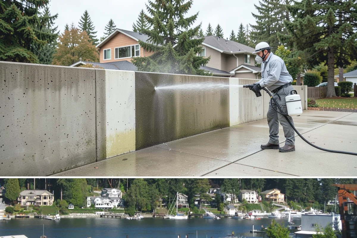 Natural Stone Cleaning in Gig Harbor, Pierce County, WA - Summer's drier conditions keep porous natural stone from staying saturated and give sensitive treatments the stability they need.