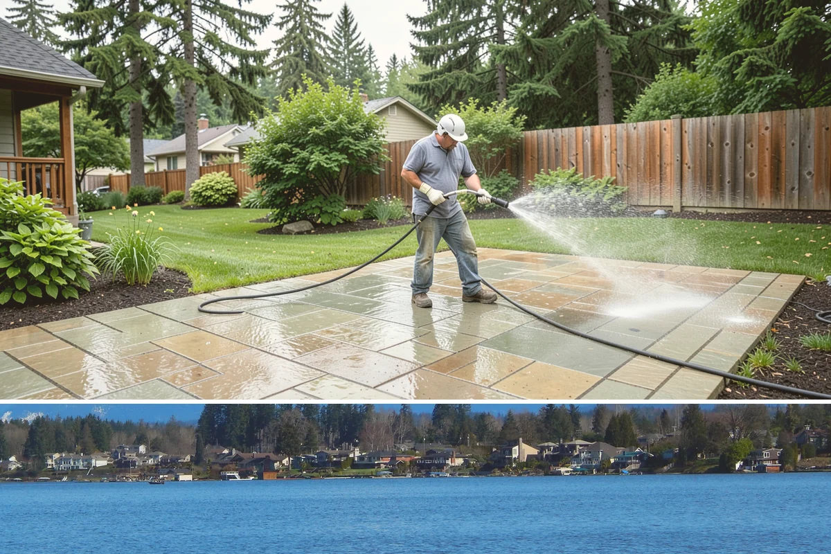 Natural Stone Cleaning in Lake Stevens, Snohomish County, WA - Summer's drier conditions keep porous natural stone from staying saturated and give sensitive treatments the stability they need.