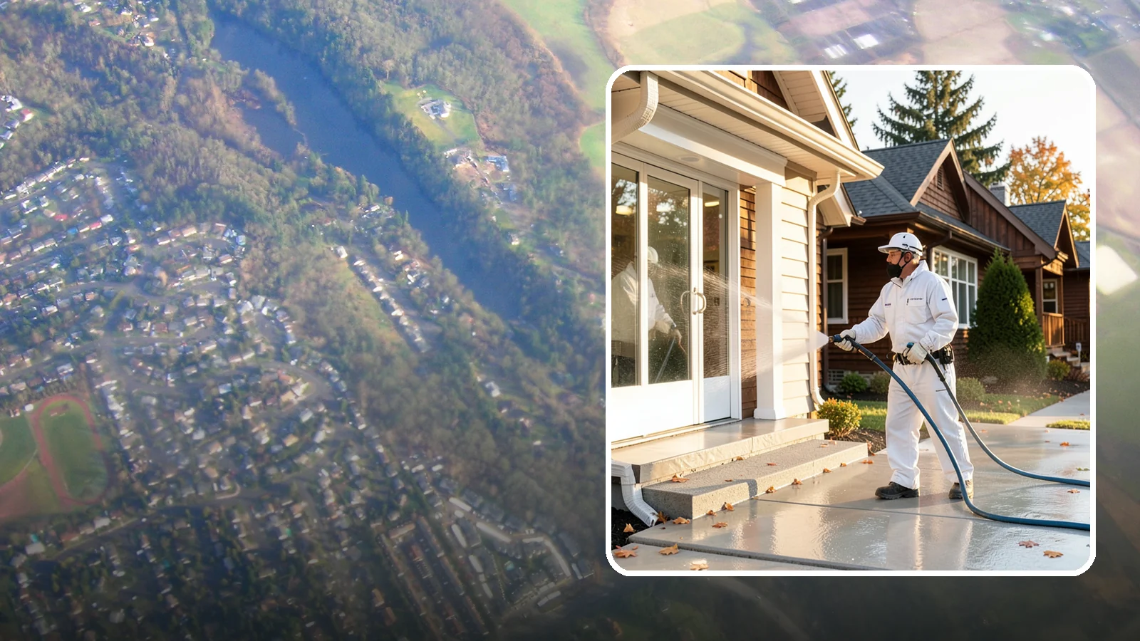 New Construction Cleaning in Algona, King County, WA - We give newly built Washington homes and buildings a first exterior cleaning to remove build residue before move-in.