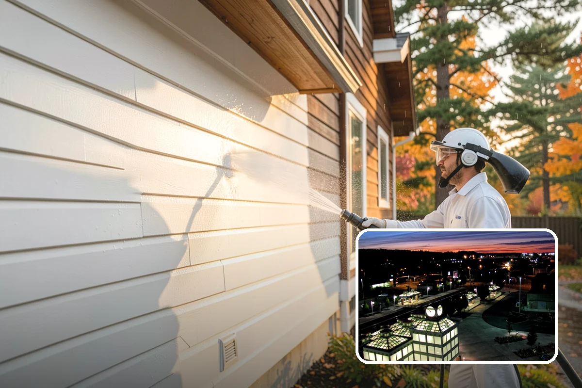 New Construction Cleaning in Auburn, King County, WA - Reveals the finished exterior for handover