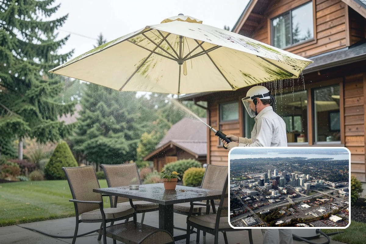 New Construction Cleaning in Bellevue, King County, WA - Reveals the finished exterior for handover