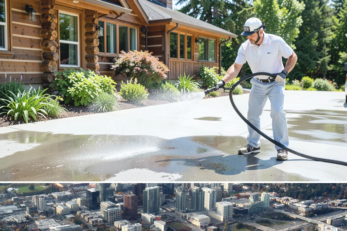 New Construction Cleaning in Bellevue, King County, WA - New construction cleaning happens at completion regardless of season, though dry weather helps fresh finishes cure and rinse...