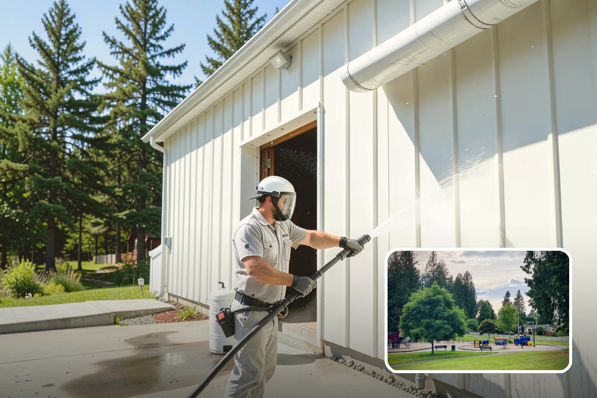 New Construction Cleaning in Bonney Lake, Pierce County, WA - Reveals the finished exterior for handover