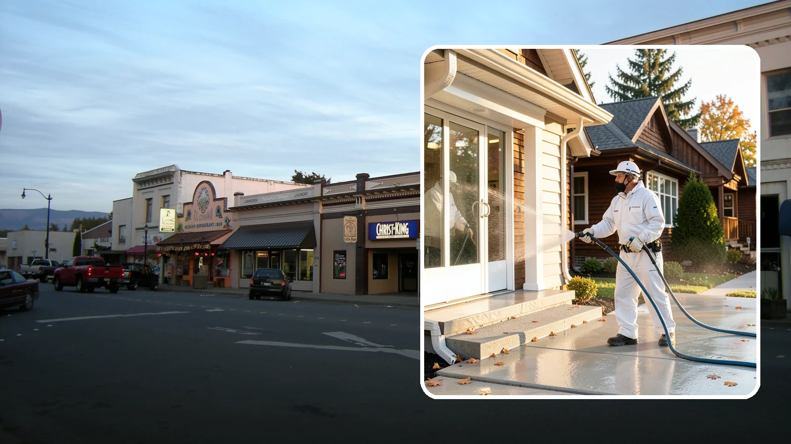 New Construction Cleaning in Burlington, Skagit County, WA - We give newly built Washington homes and buildings a first exterior cleaning to remove build residue before move-in.