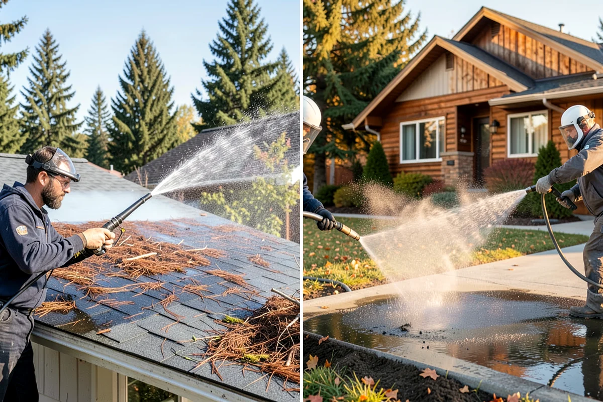 New Construction Cleaning in Concrete, Skagit County, WA - Inspect finishes and identify residue types