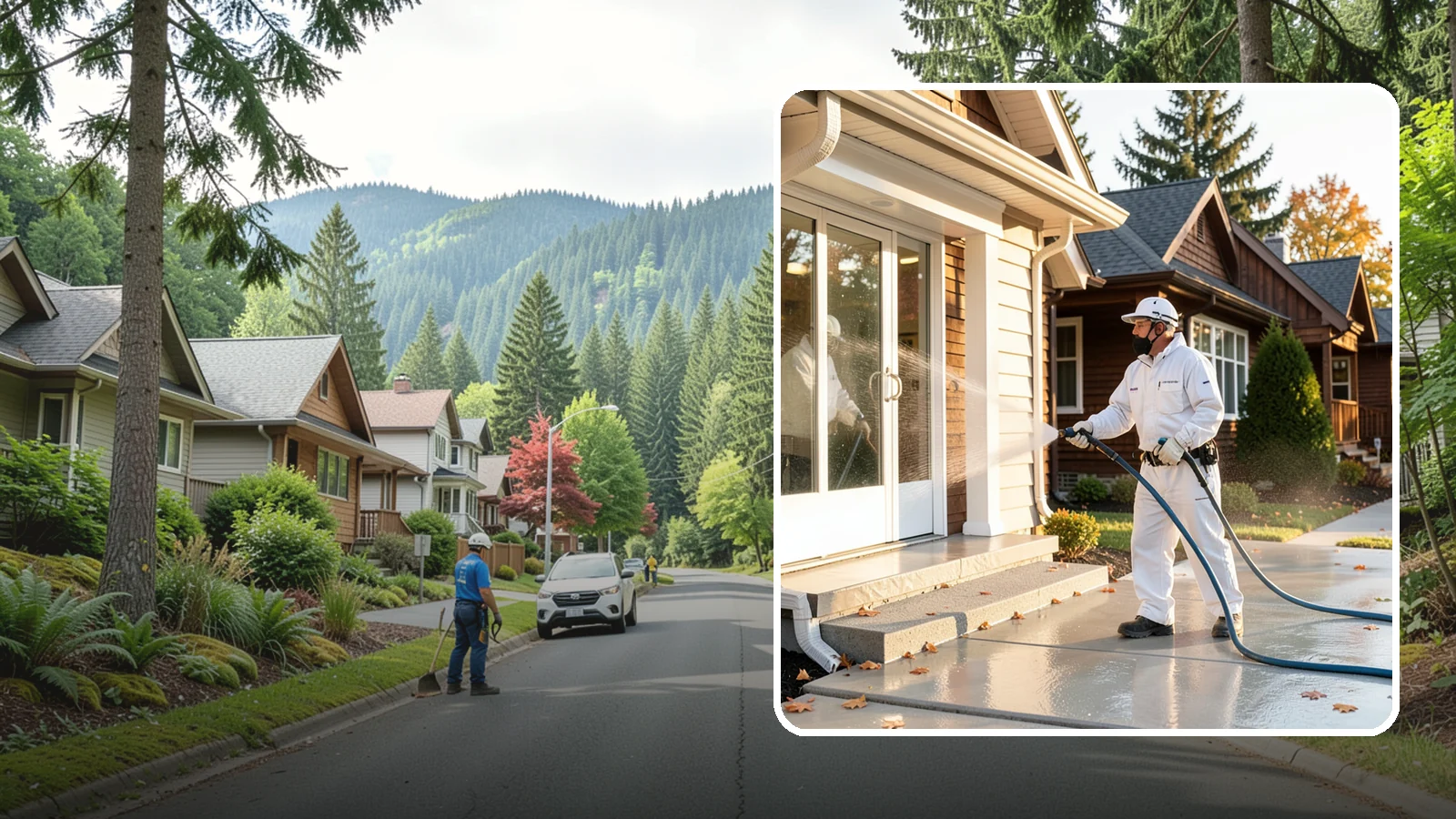New Construction Cleaning in Darrington, Snohomish County, WA - We give newly built Washington homes and buildings a first exterior cleaning to remove build residue before move-in.