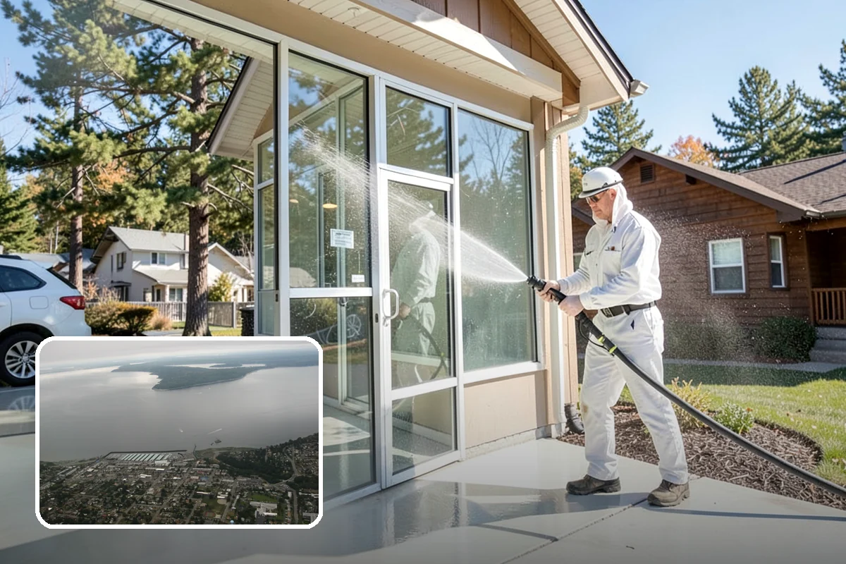 New Construction Cleaning in Des Moines, King County, WA - Reveals the finished exterior for handover