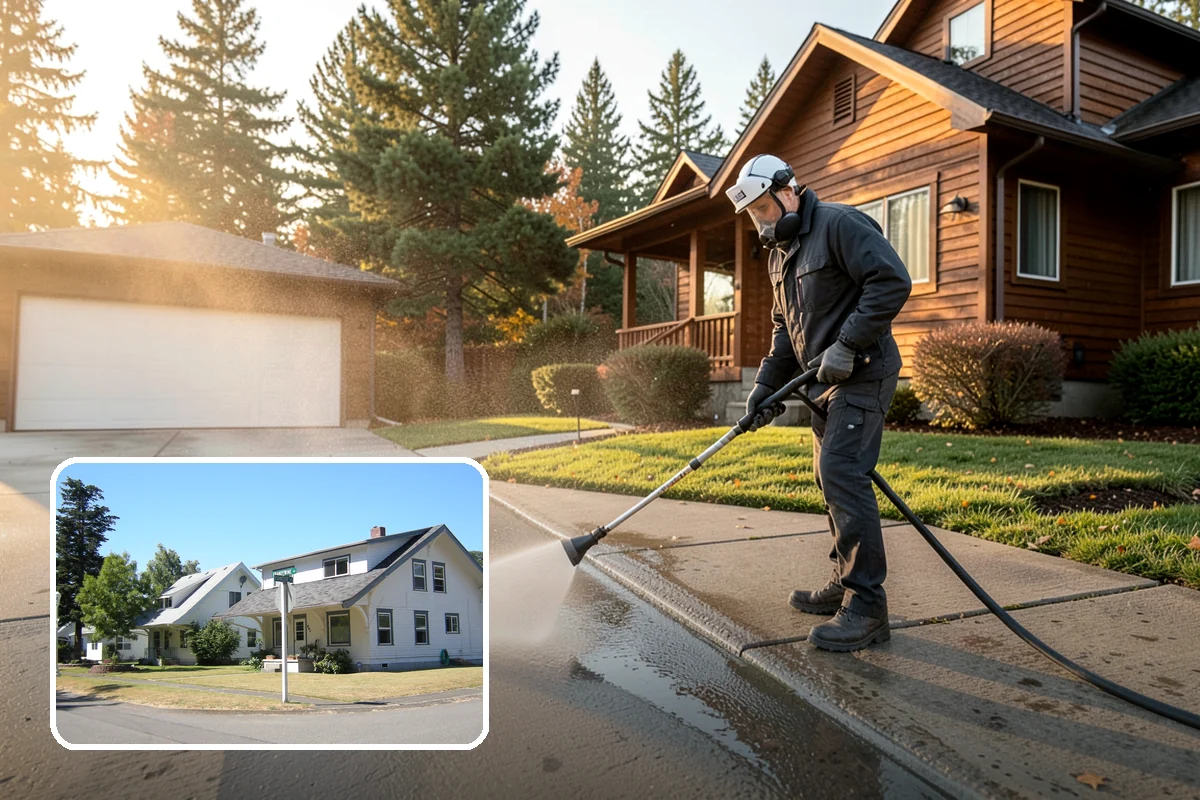 New Construction Cleaning in DuPont, Pierce County, WA - Reveals the finished exterior for handover