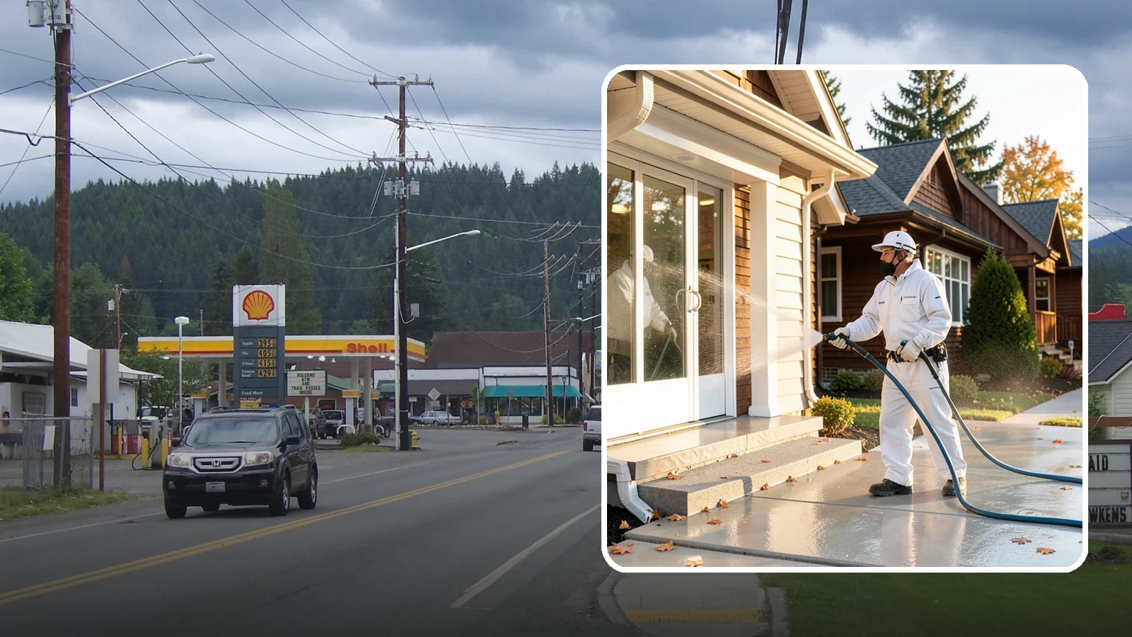 New Construction Cleaning in Granite Falls, Snohomish County, WA - We give newly built Washington homes and buildings a first exterior cleaning to remove build residue before move-in.