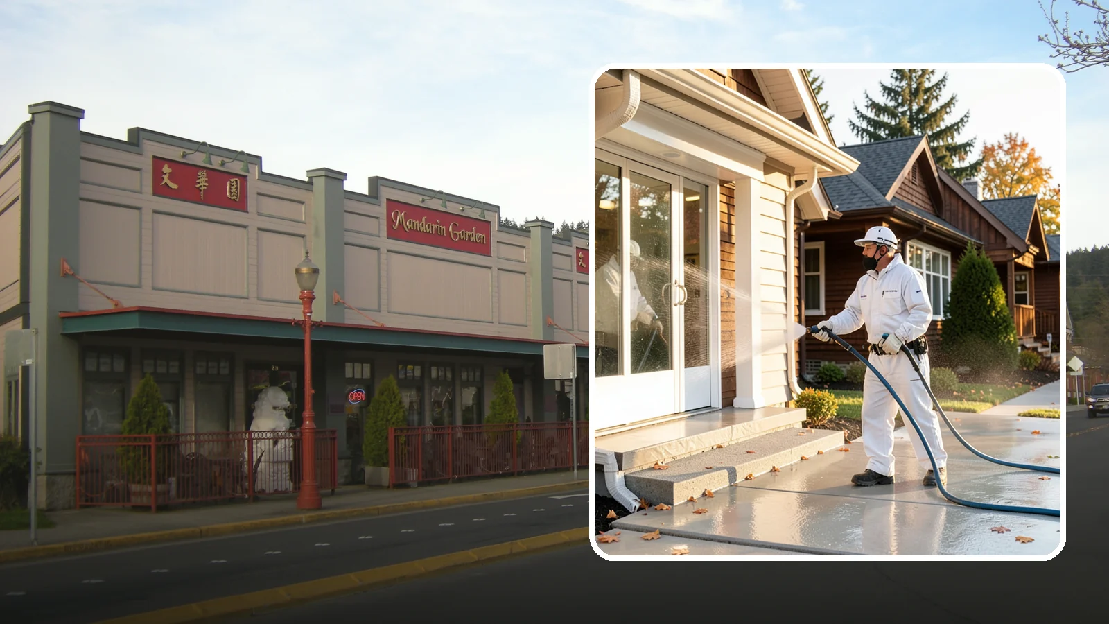 New Construction Cleaning in Issaquah, King County, WA - We give newly built Washington homes and buildings a first exterior cleaning to remove build residue before move-in.