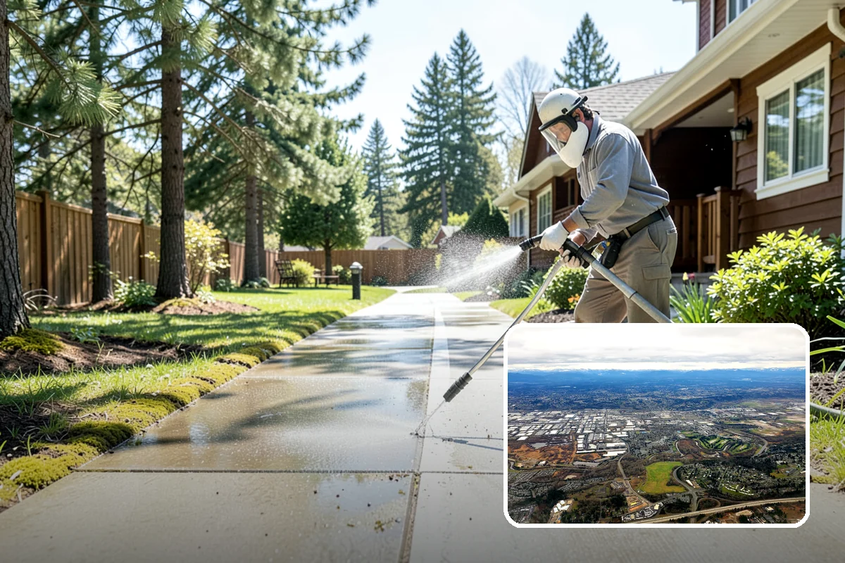 New Construction Cleaning in Kent, King County, WA - Reveals the finished exterior for handover