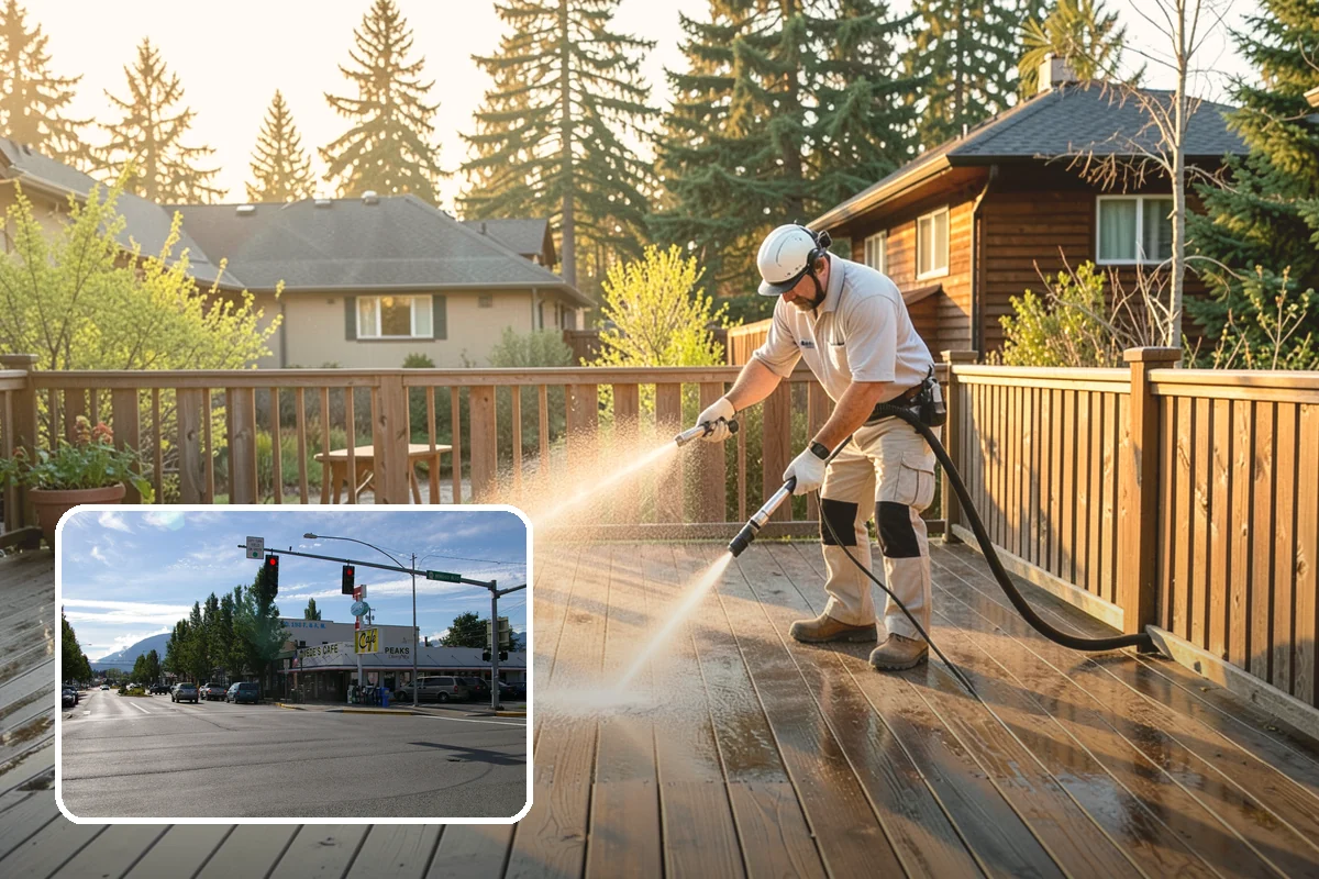 New Construction Cleaning in North Bend, King County, WA - Reveals the finished exterior for handover