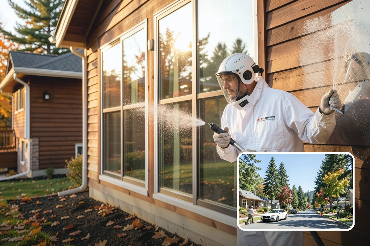 New Construction Cleaning in Orting, Pierce County, WA - Reveals the finished exterior for handover