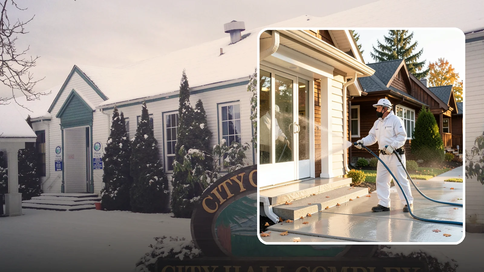 New Construction Cleaning in Pacific, King County, WA - We give newly built Washington homes and buildings a first exterior cleaning to remove build residue before move-in.