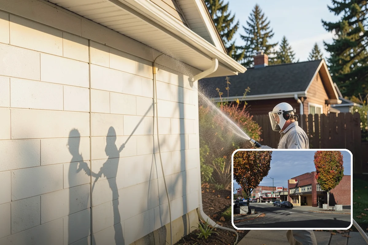 New Construction Cleaning in Puyallup, Pierce County, WA - Reveals the finished exterior for handover