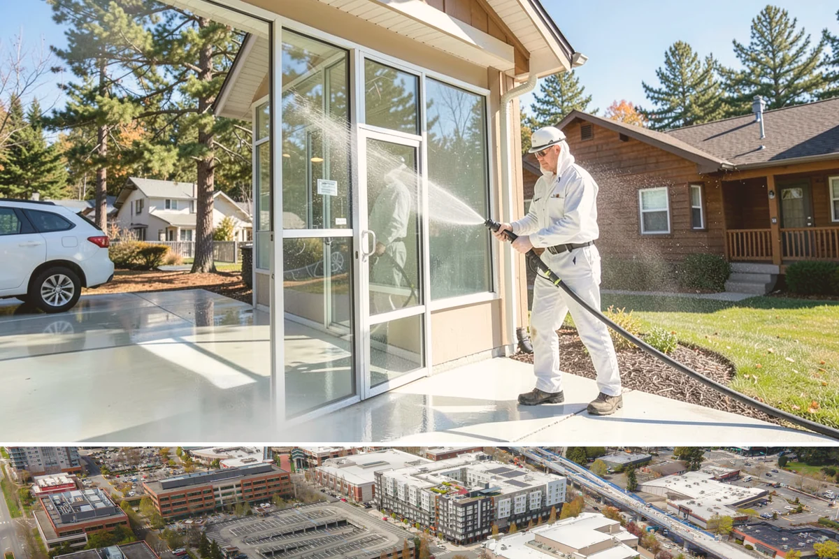 New Construction Cleaning in Redmond, King County, WA - New construction cleaning happens at completion regardless of season, though dry weather helps fresh finishes cure and rinse...
