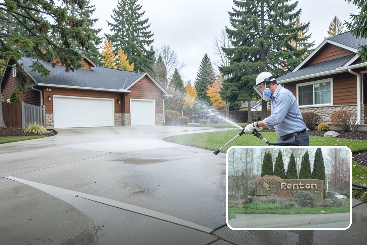 New Construction Cleaning in Renton, King County, WA - Reveals the finished exterior for handover