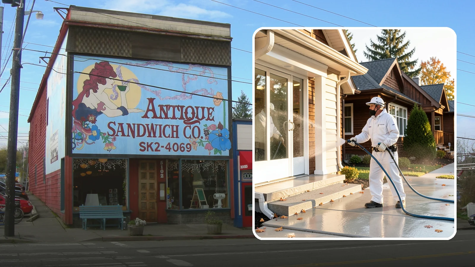 New Construction Cleaning in Ruston, Pierce County, WA - We give newly built Washington homes and buildings a first exterior cleaning to remove build residue before move-in.