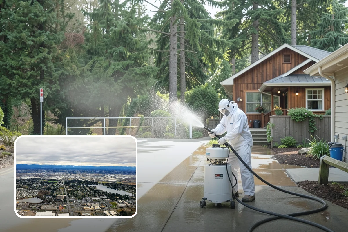 New Construction Cleaning in SeaTac, King County, WA - Reveals the finished exterior for handover