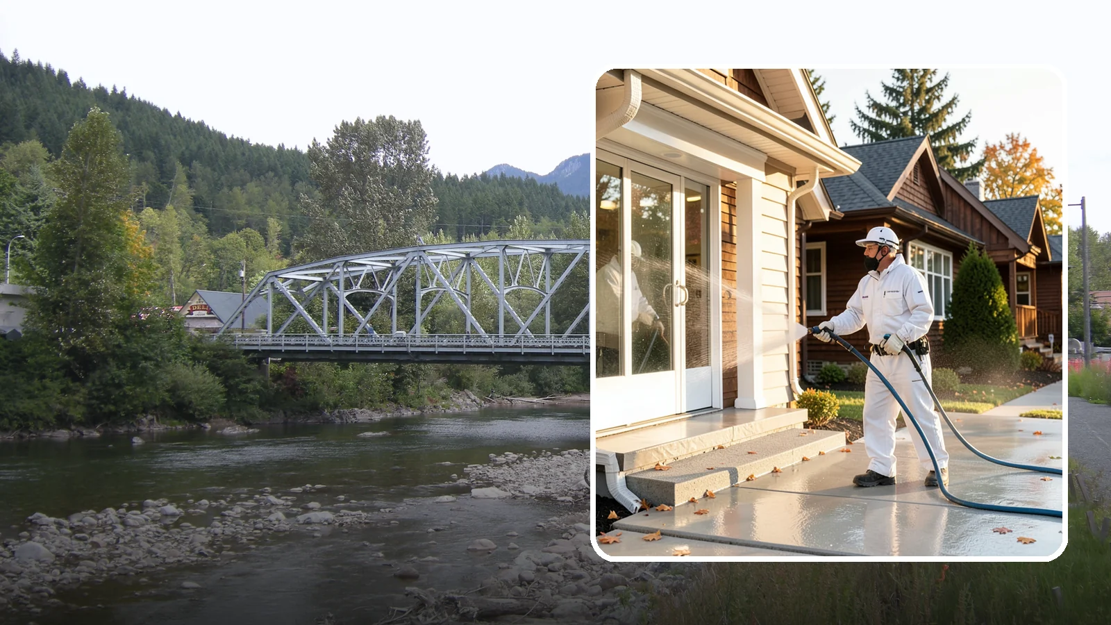 New Construction Cleaning in Skykomish, King County, WA - We give newly built Washington homes and buildings a first exterior cleaning to remove build residue before move-in.