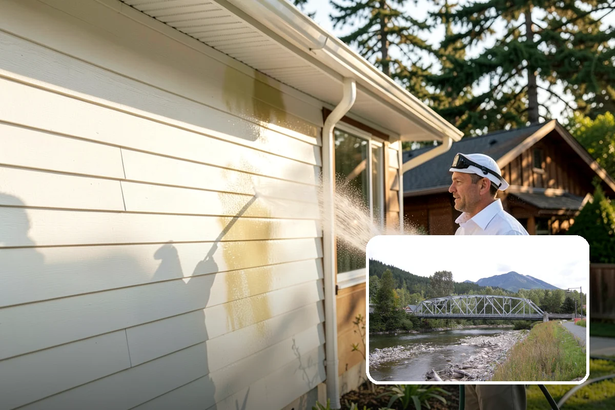 New Construction Cleaning in Skykomish, King County, WA - Reveals the finished exterior for handover
