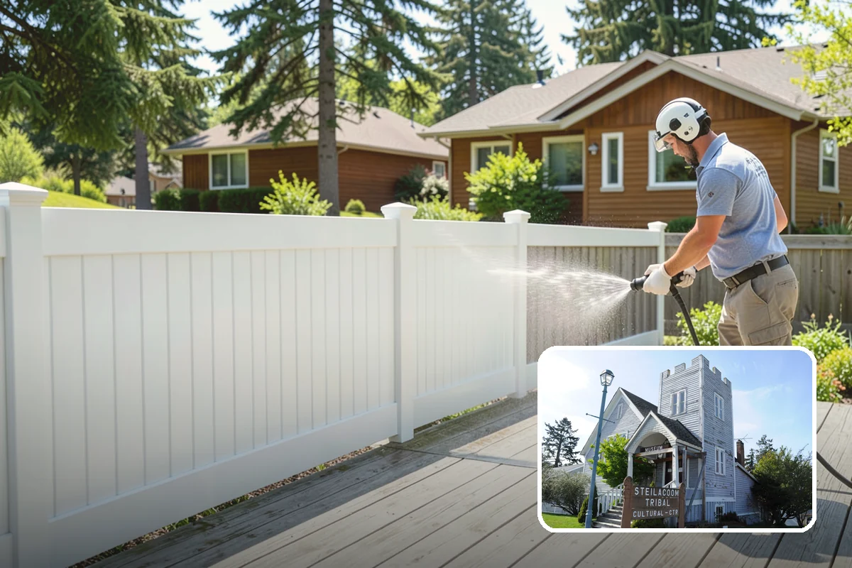 New Construction Cleaning in Steilacoom, Pierce County, WA - Reveals the finished exterior for handover