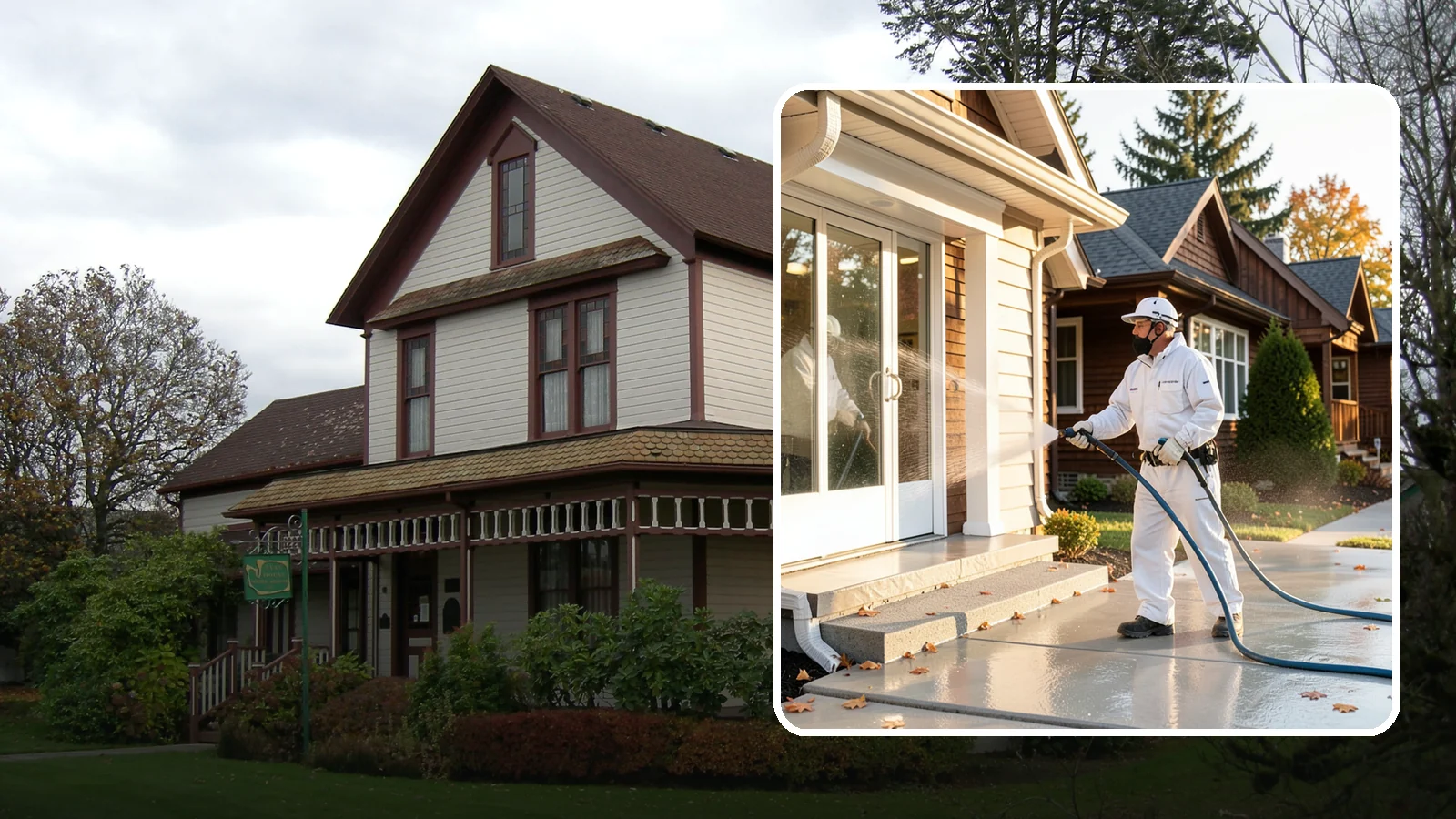 New Construction Cleaning in Sumner, Pierce County, WA - We give newly built Washington homes and buildings a first exterior cleaning to remove build residue before move-in.