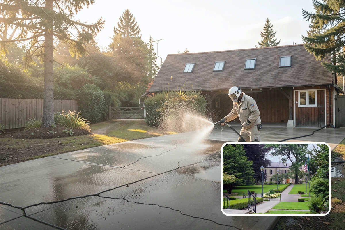 New Construction Cleaning in Woodinville, King County, WA - Reveals the finished exterior for handover