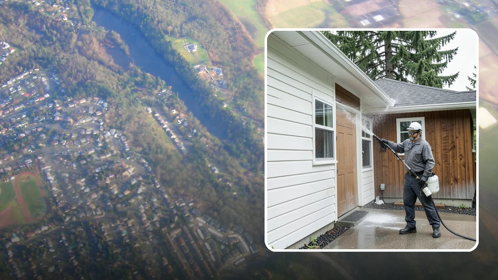 New Homeowner Exterior Cleaning in Algona, King County, WA - New homeowner exterior cleaning welcomes you to your home with a complete outside wash that establishes a clean baseline to...