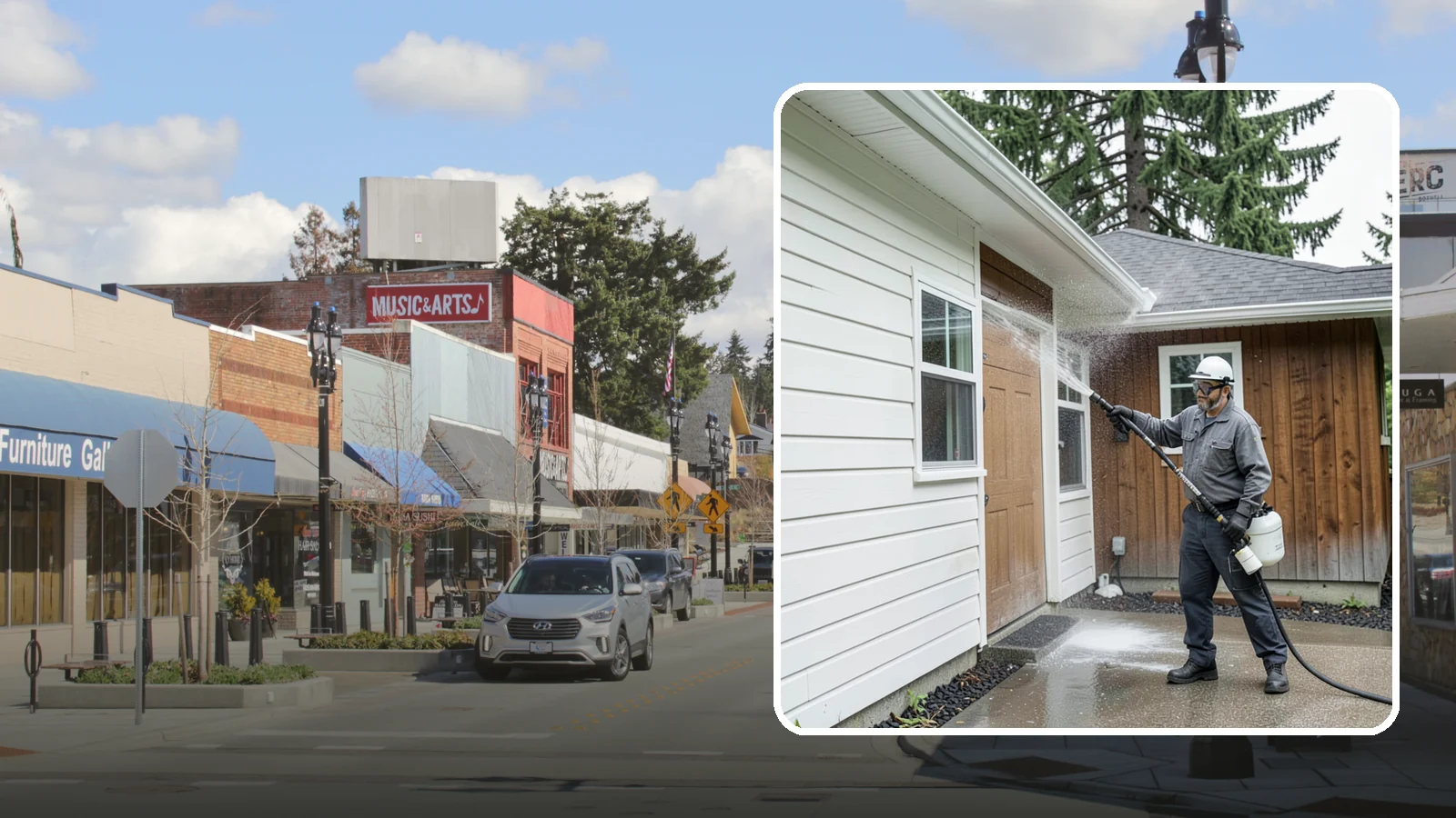 New Homeowner Exterior Cleaning in Bothell, King County, WA - New homeowner exterior cleaning welcomes you to your home with a complete outside wash that establishes a clean baseline to...