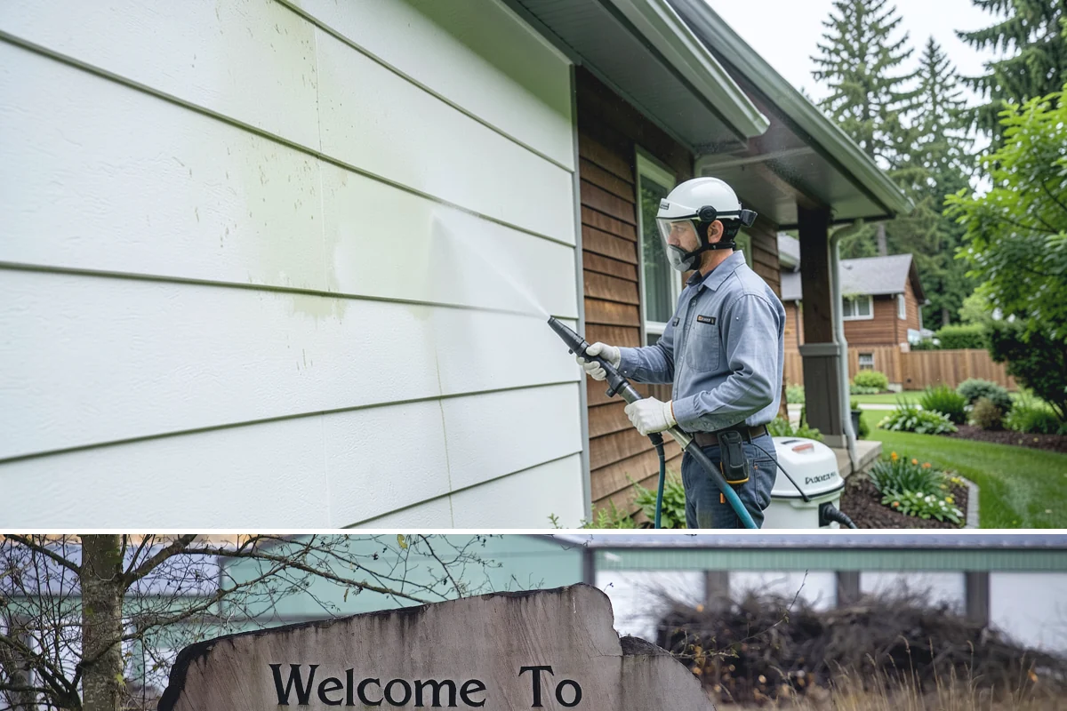 New Homeowner Exterior Cleaning in Buckley, Pierce County, WA - Best done soon after moving in, during a dry stretch, to reset the exterior before starting a regular maintenance routine.