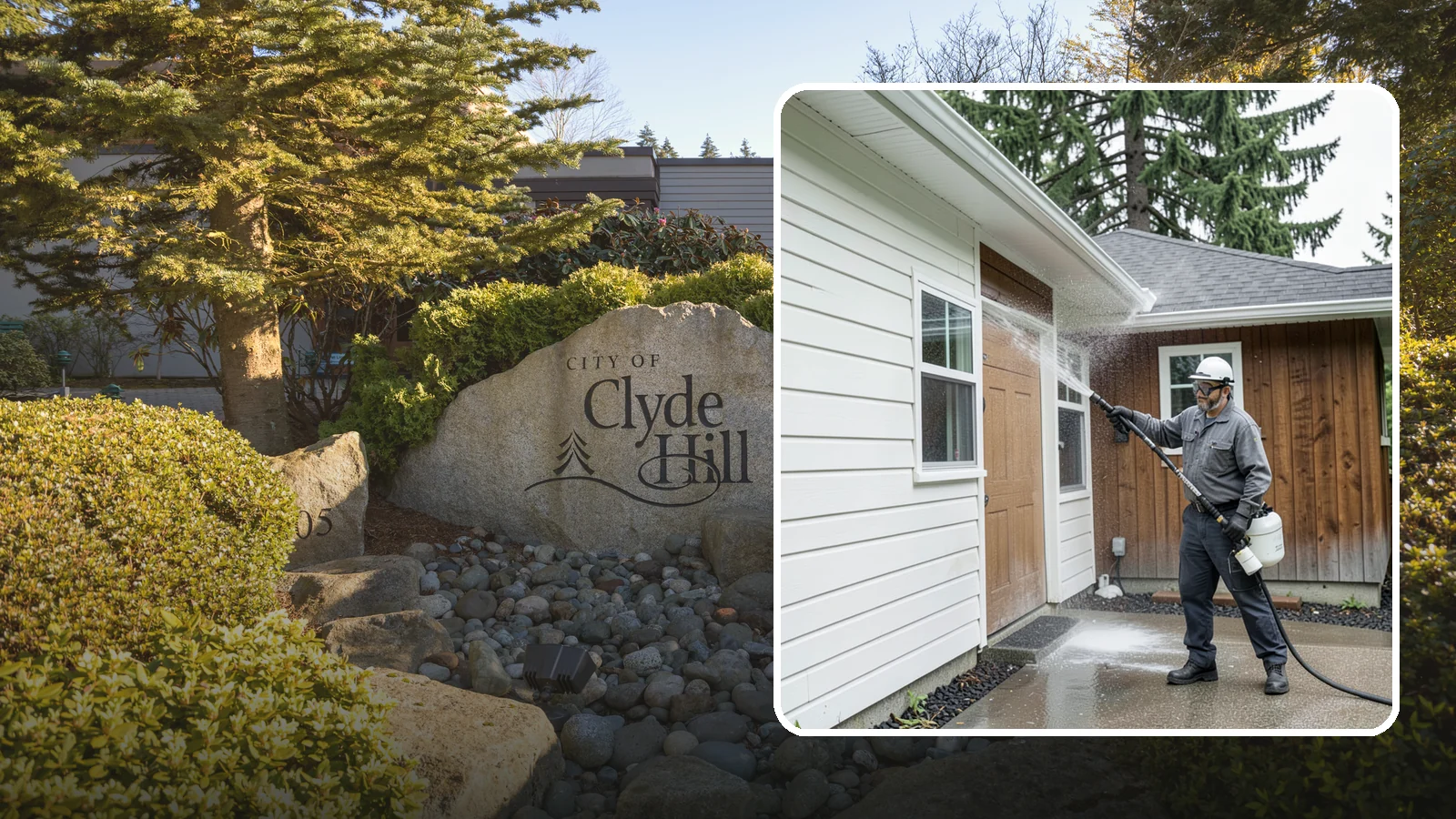 New Homeowner Exterior Cleaning in Clyde Hill, King County, WA - New homeowner exterior cleaning welcomes you to your home with a complete outside wash that establishes a clean baseline to...