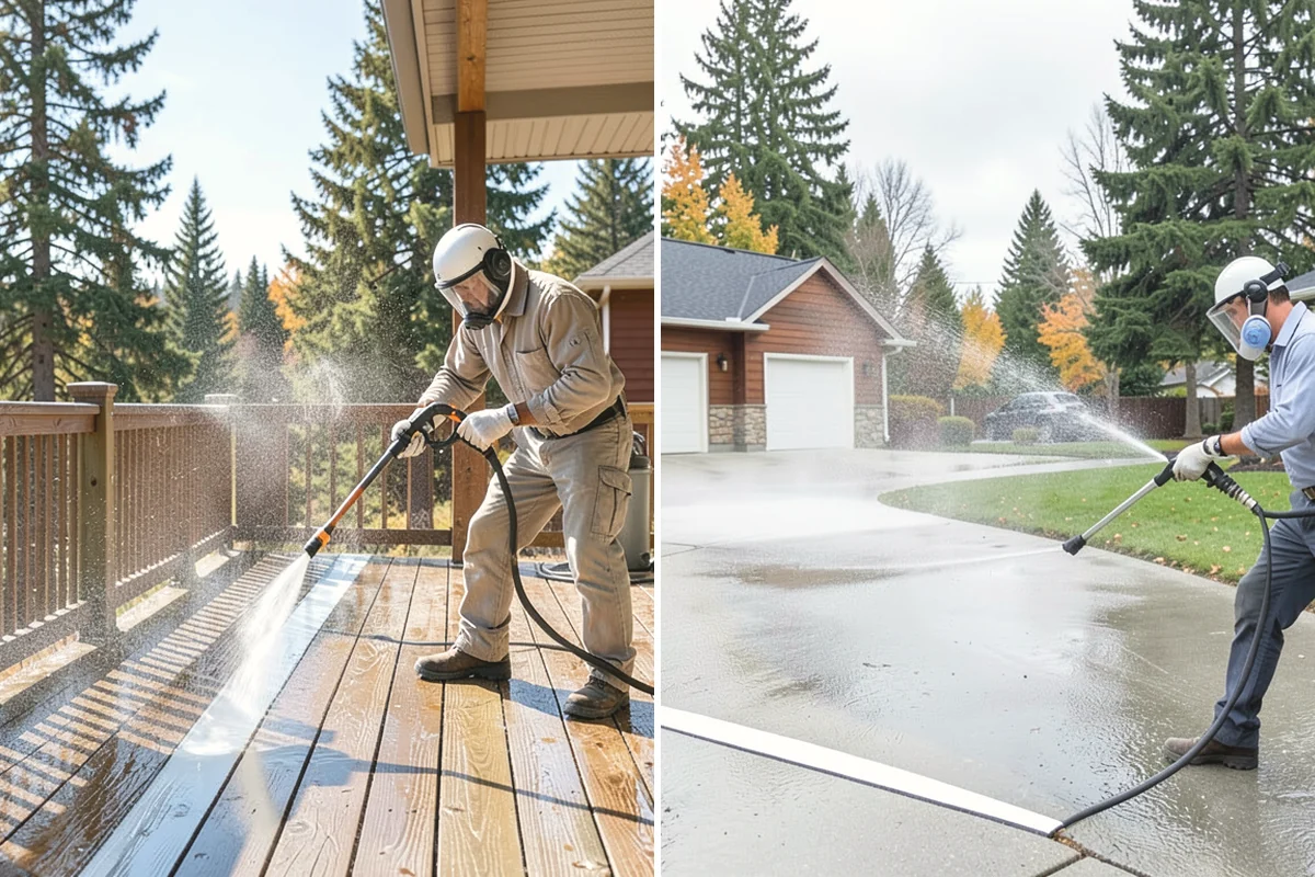 New Homeowner Exterior Cleaning in Covington, King County, WA - Tour the new property and note every exterior surface