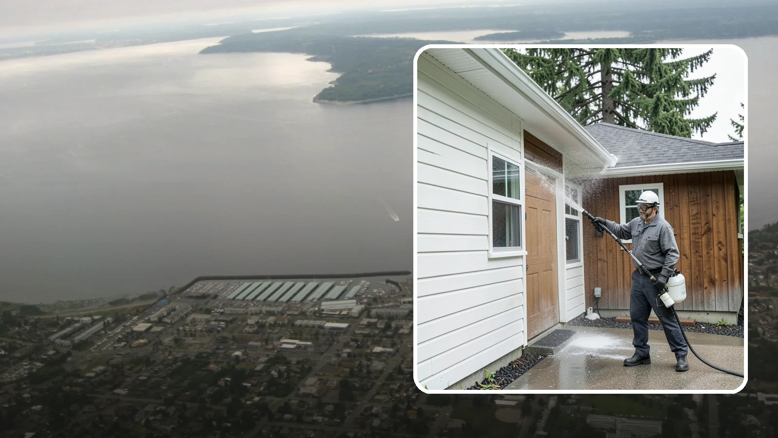 New Homeowner Exterior Cleaning in Des Moines, King County, WA - New homeowner exterior cleaning welcomes you to your home with a complete outside wash that establishes a clean baseline to...