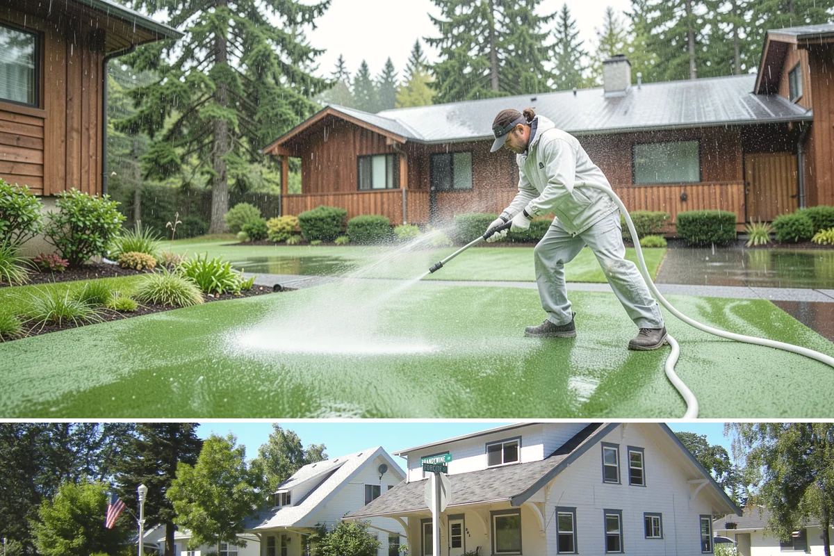 New Homeowner Exterior Cleaning in DuPont, Pierce County, WA - Best done soon after moving in, during a dry stretch, to reset the exterior before starting a regular maintenance routine.