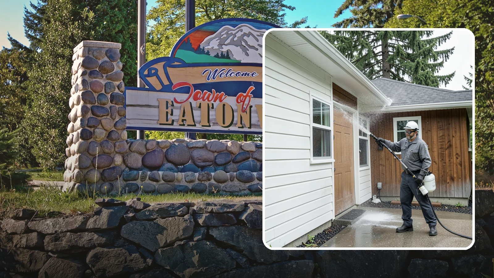 New Homeowner Exterior Cleaning in Eatonville, Pierce County, WA - New homeowner exterior cleaning welcomes you to your home with a complete outside wash that establishes a clean baseline to...