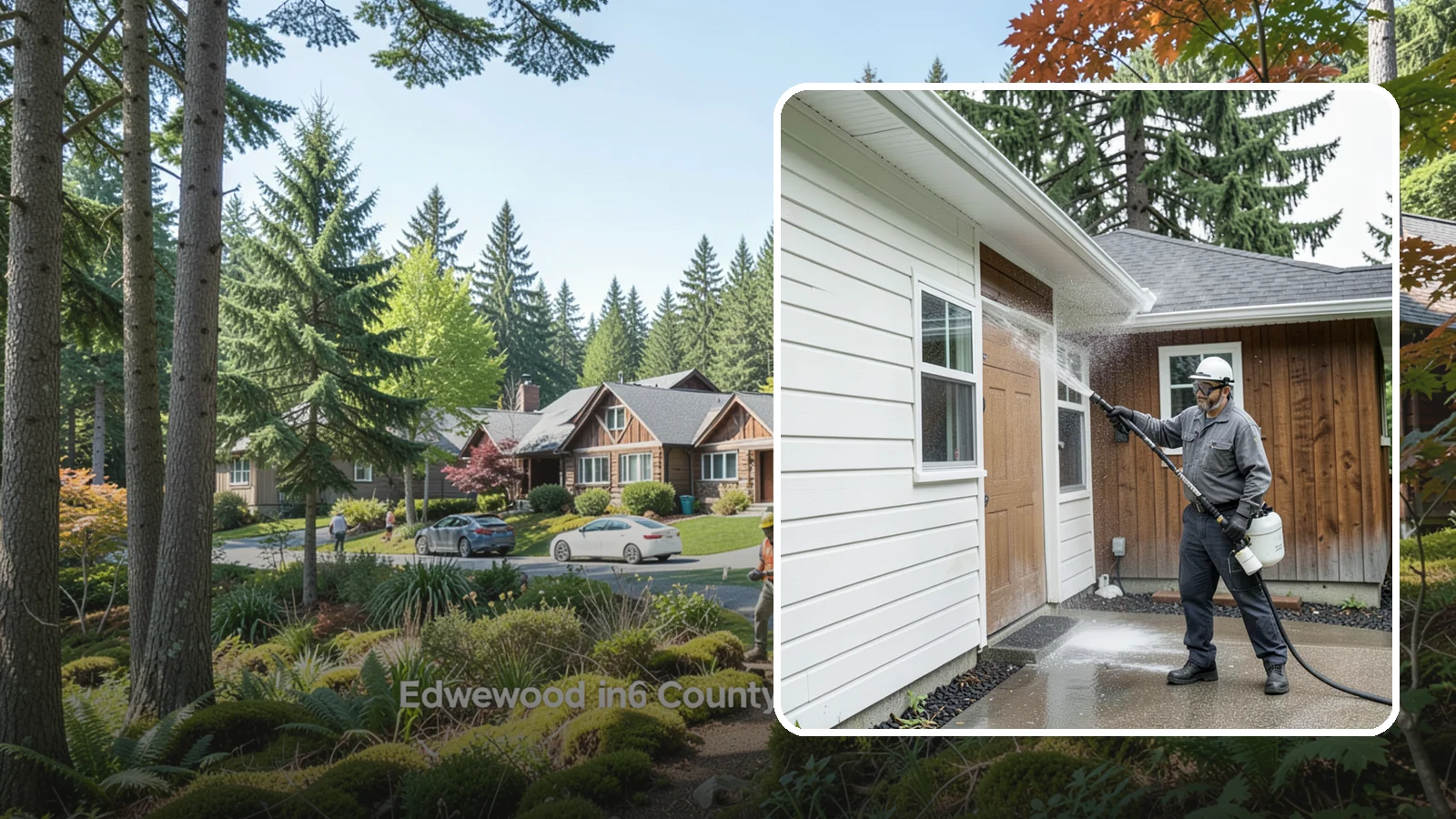 New Homeowner Exterior Cleaning in Edgewood, Pierce County, WA - New homeowner exterior cleaning welcomes you to your home with a complete outside wash that establishes a clean baseline to...