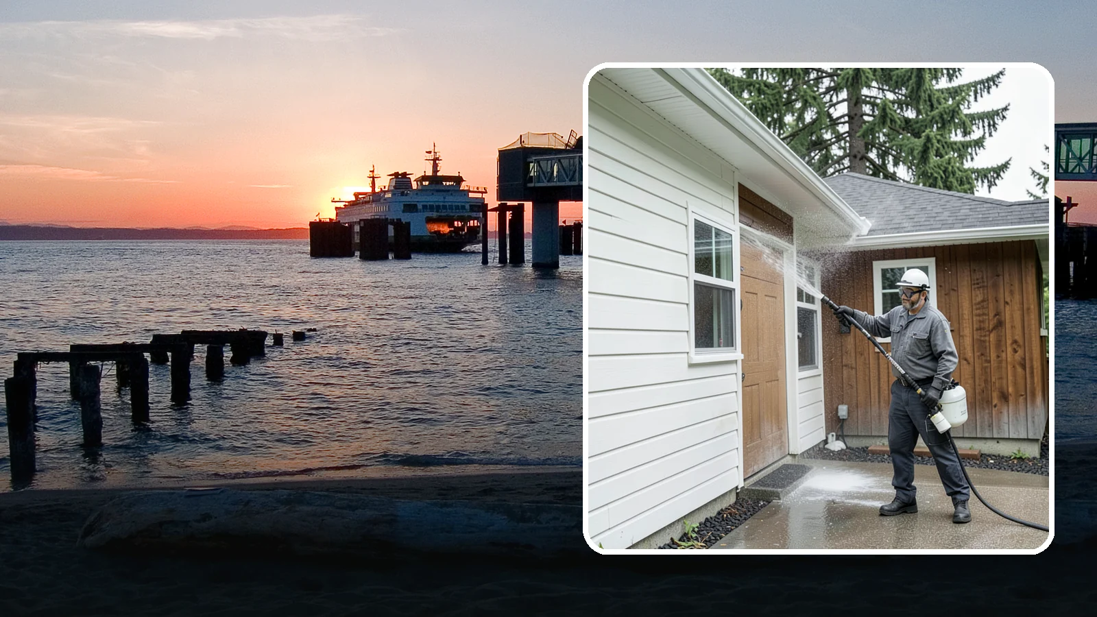 New Homeowner Exterior Cleaning in Edmonds, Snohomish County, WA - New homeowner exterior cleaning welcomes you to your home with a complete outside wash that establishes a clean baseline to...