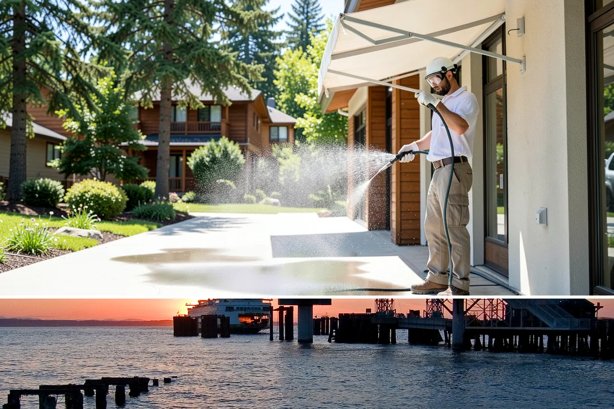 New Homeowner Exterior Cleaning in Edmonds, Snohomish County, WA - Best done soon after moving in, during a dry stretch, to reset the exterior before starting a regular maintenance routine.