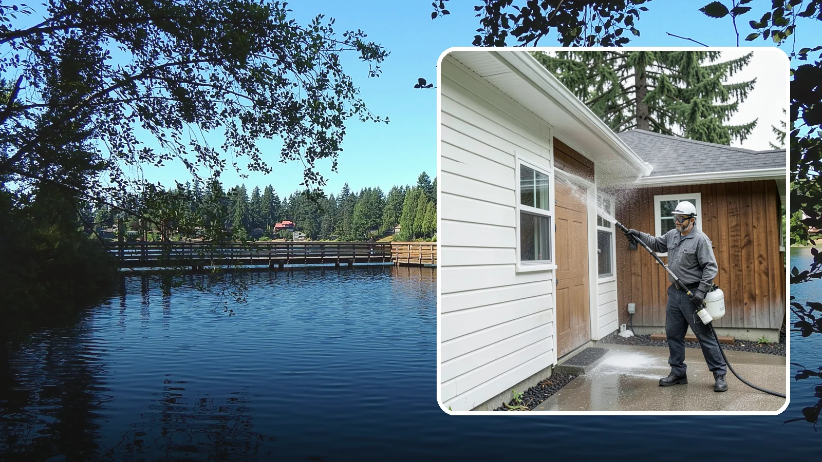 New Homeowner Exterior Cleaning in Federal Way, King County, WA - New homeowner exterior cleaning welcomes you to your home with a complete outside wash that establishes a clean baseline to...