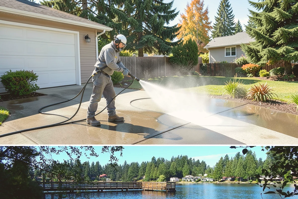 New Homeowner Exterior Cleaning in Federal Way, King County, WA - Best done soon after moving in, during a dry stretch, to reset the exterior before starting a regular maintenance routine.