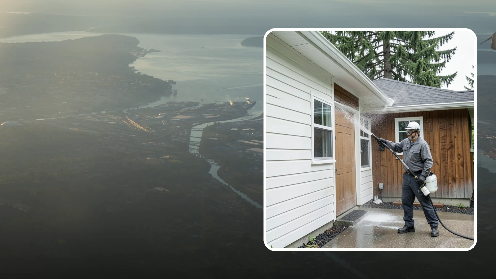 New Homeowner Exterior Cleaning in Fife, Pierce County, WA - New homeowner exterior cleaning welcomes you to your home with a complete outside wash that establishes a clean baseline to...