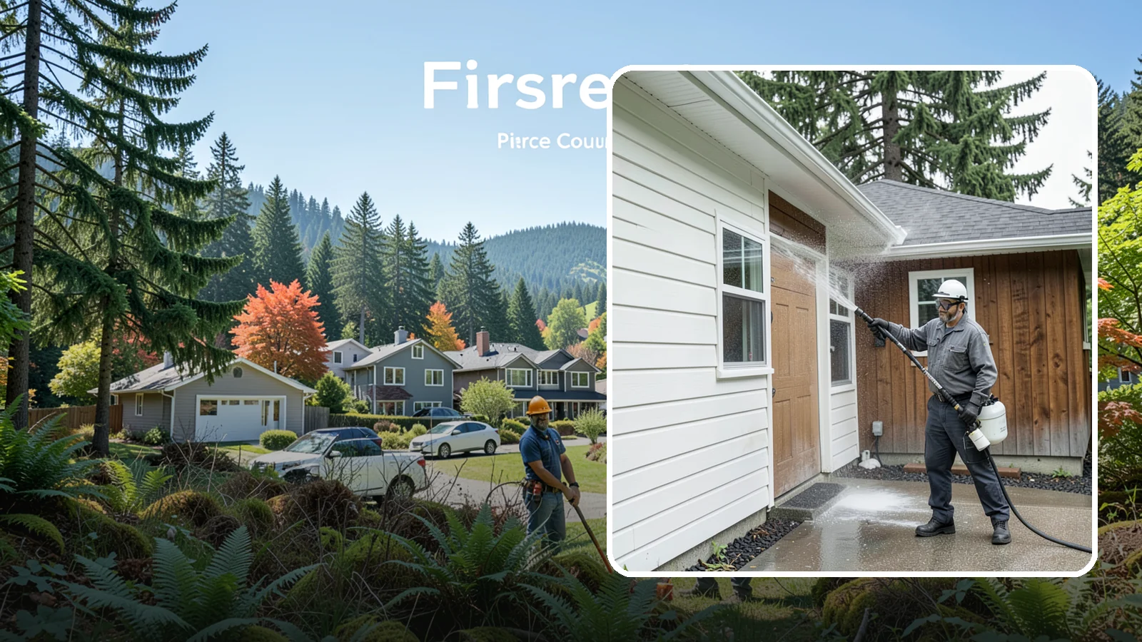 New Homeowner Exterior Cleaning in Fircrest, Pierce County, WA - New homeowner exterior cleaning welcomes you to your home with a complete outside wash that establishes a clean baseline to...