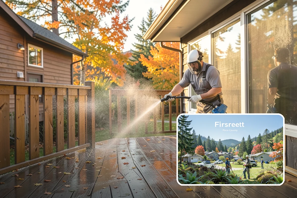 New Homeowner Exterior Cleaning in Fircrest, Pierce County, WA - Establishes a clean exterior baseline for new owners